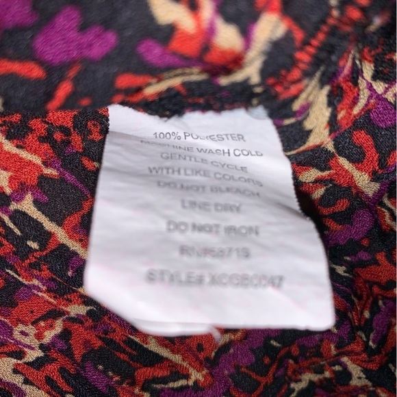 NY Collection Xl blouse red black lightweight - Picture 5 of 6